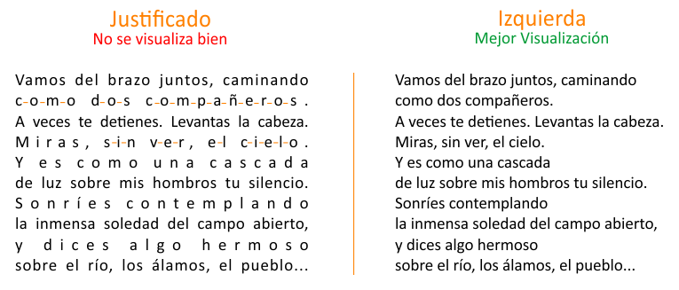 Se debe justificar el texto en una web justificar el texto en una web